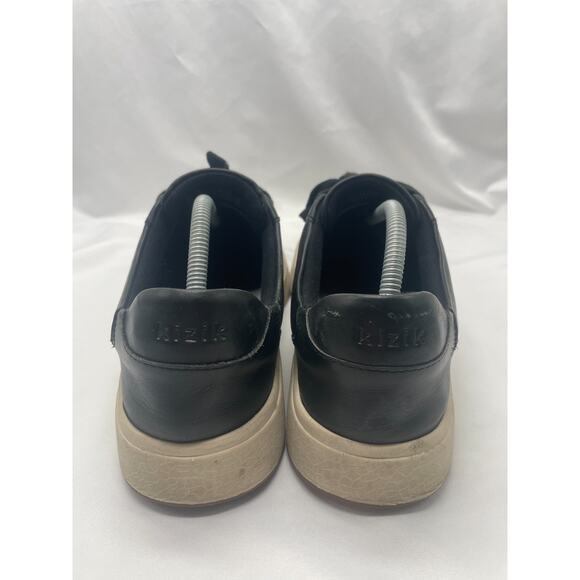 Kizik Vegas Shoes Mens Size 11.5 Black Leather Walking Comfort Casual Sneakers - Picture 6 of 11